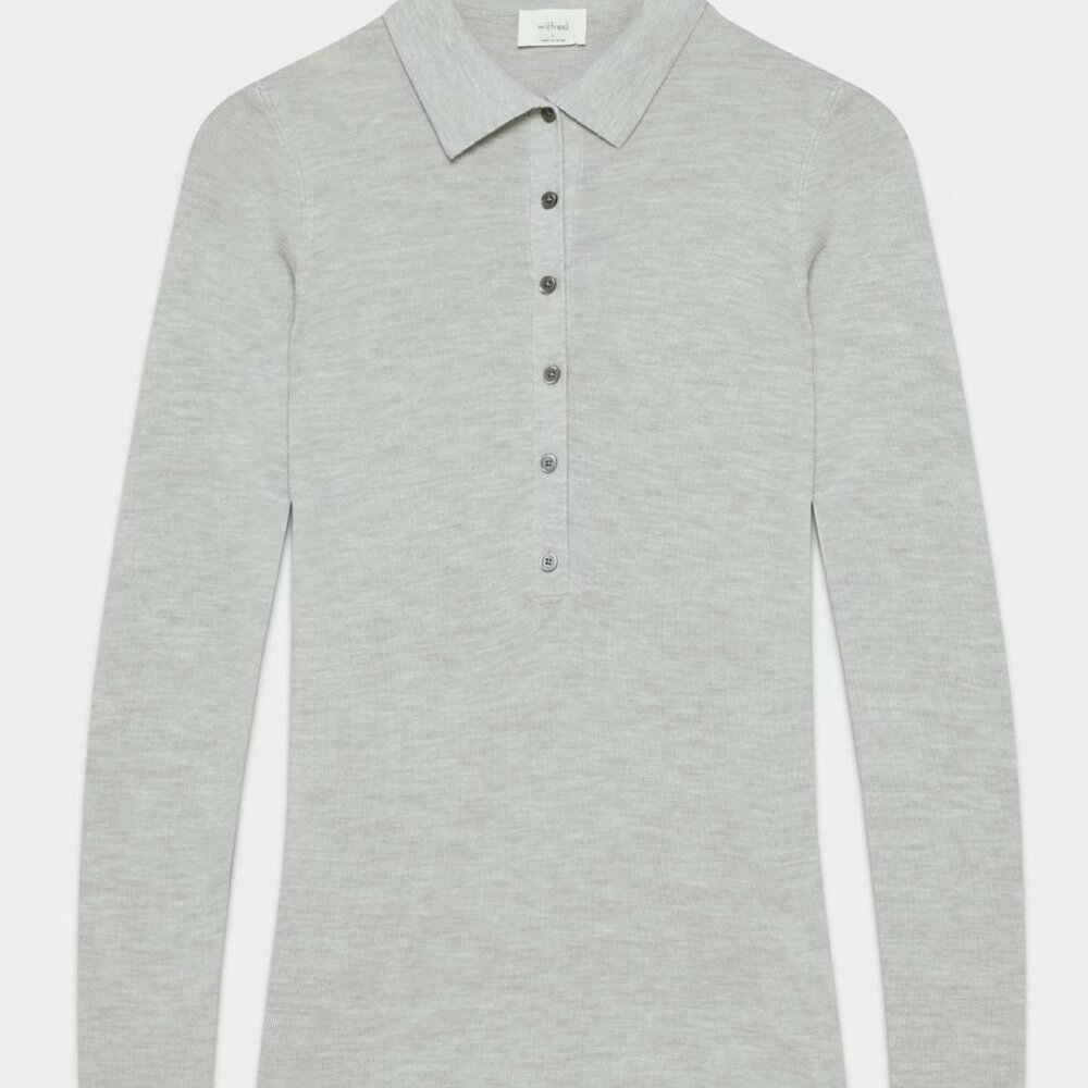 Wilfred Clarette Merino Wool Polo Sweater - Picture 10 of 15